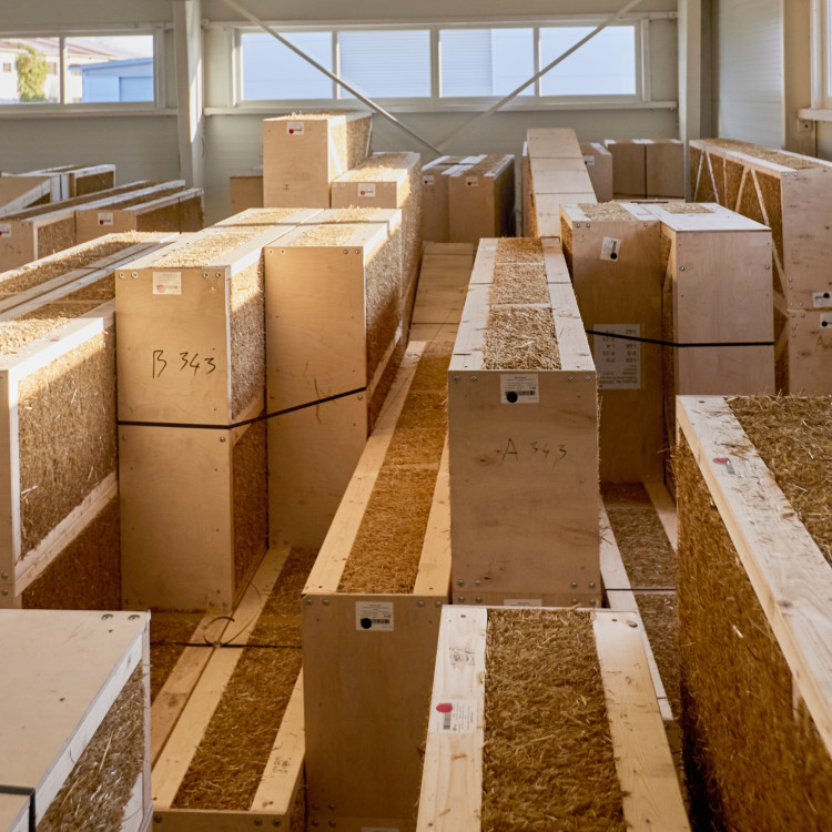 EcoCocon Panels stored in warehouse